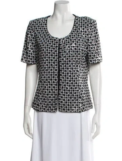 Pre-owned St John Nylon Printed Evening Jacket In Multi