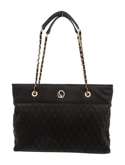 Pre-owned St John Nylon Tote In Black