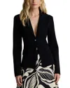 St John One Button Jacket In Black