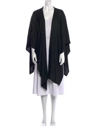 Pre-owned St John Open Front Sweater In Black