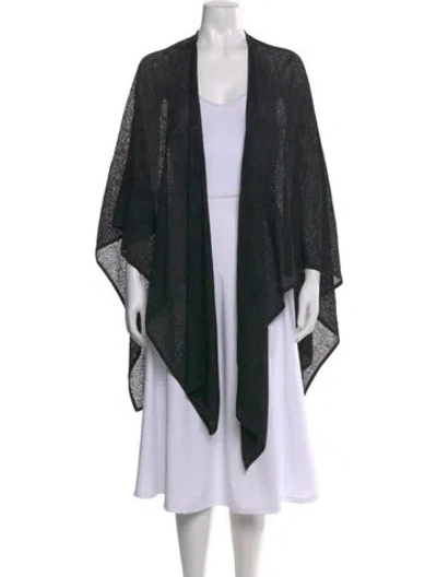 Pre-owned St John Open Front Sweater In Black