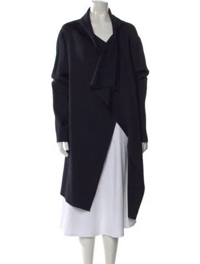 Pre-owned St John Open Front Sweater In Black