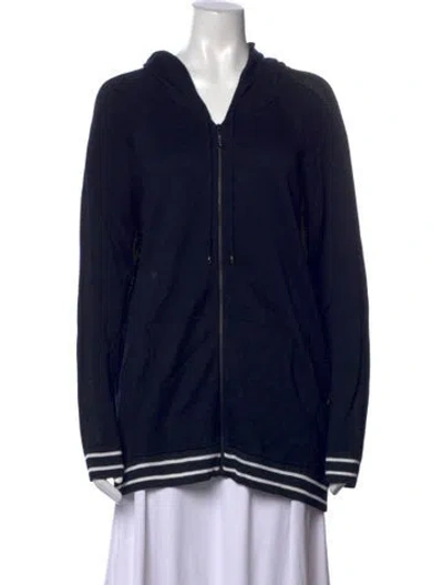 Pre-owned St John Open Front Sweater In Black
