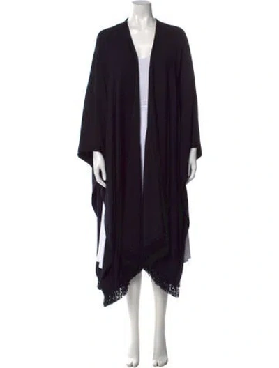 Pre-owned St John Open Front Sweater In Black