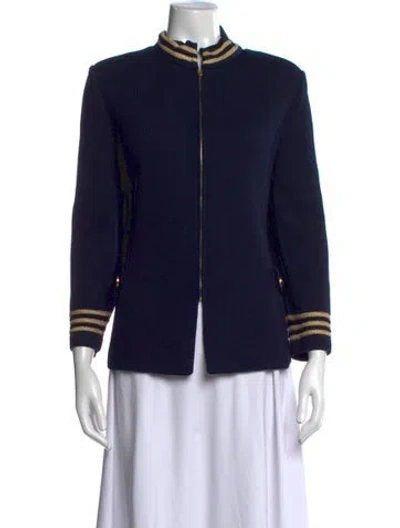 Pre-owned St John Open Front Sweater In Black