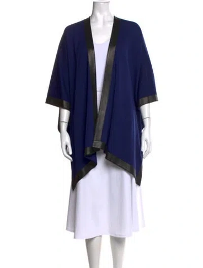 Pre-owned St John Open Front Sweater In Gray