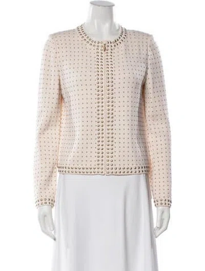 Pre-owned St John Open Front Sweater In Multicolor