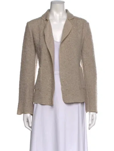 Pre-owned St John Open Front Sweater In Neutral
