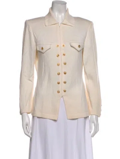 Pre-owned St John Open Front Sweater In Neutral