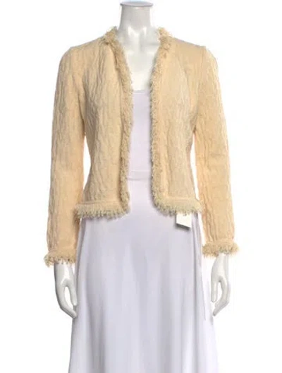 Pre-owned St John Open Front Sweater In Neutral