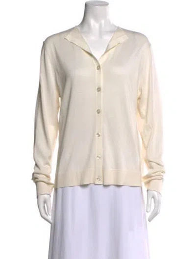 Pre-owned St John Open Front Sweater In Neutral