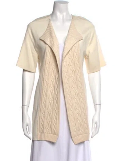 Pre-owned St John Open Front Sweater In Neutral