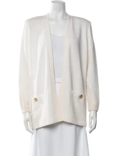 Pre-owned St John Open Front Sweater In Neutral