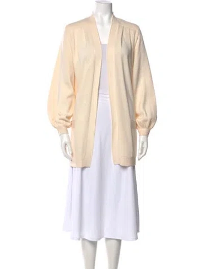Pre-owned St John Open Front Sweater In Neutrals