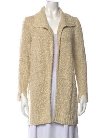 Pre-owned St John Open Front Sweater In Neutrals