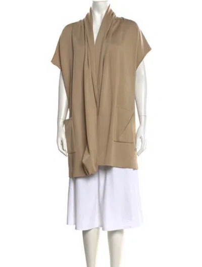 Pre-owned St John Open Front Sweater In Neutrals