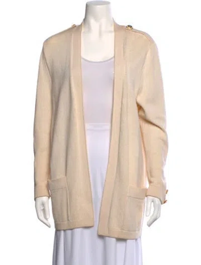 Pre-owned St John Open Front Sweater In Neutrals