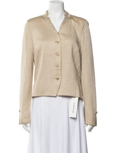 Pre-owned St John Open Front Sweater In Neutrals