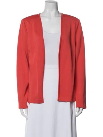 Pre-owned St John Open Front Sweater In Orange