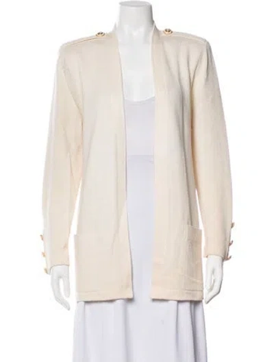 Pre-owned St John Open Front Sweater In Pink
