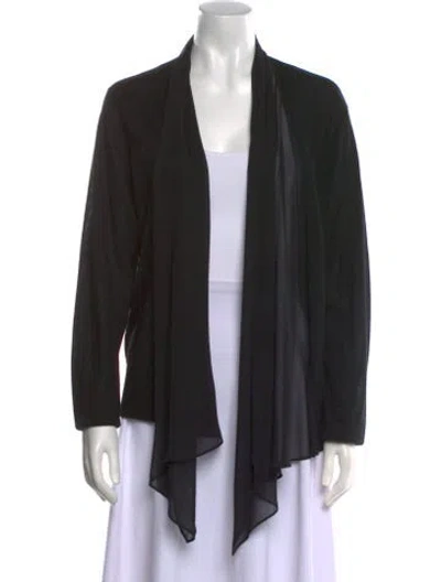 Pre-owned St John Open Front Sweater W/ Tags In Black