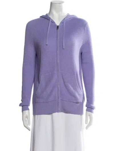 Pre-owned St John Open Front Sweater W/ Tags In Purple