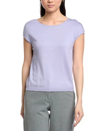 St John Open Neck Cashmere-blend Sweater In Multi