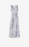 St John Painted Leopard Print Long Dress In Lhgm