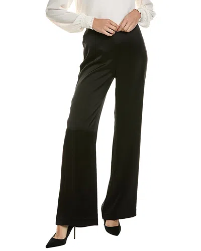 St John ‘diana' Flat Front Pressed Crease Straight Leg Pants In Black
