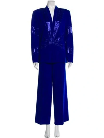 Pre-owned St John Pant Set In Blue