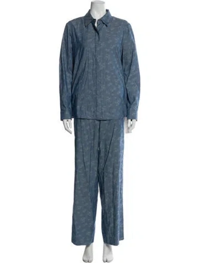 Pre-owned St John Pant Set In Blue