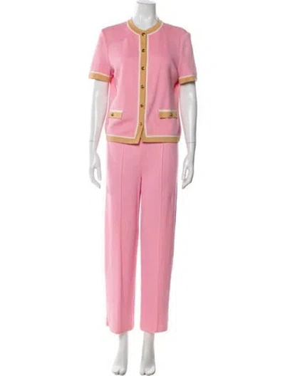 Pre-owned St John Pant Set In Pink