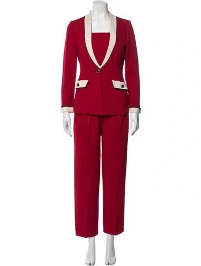 Pre-owned St John Pantsuit In Red