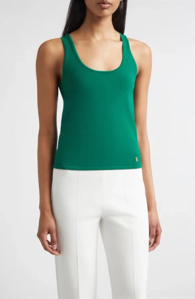 St John St. John Pari Santa Roma Sweater Tank In Green