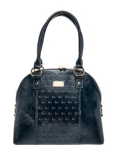 Pre-owned St John Patent Leather Shoulder Bag In Blue