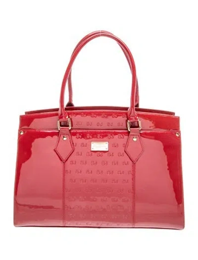 Pre-owned St John Patent Leather Shoulder Bag In Red
