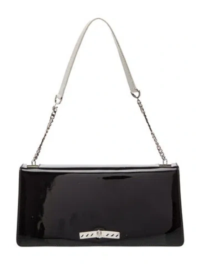 Pre-owned St John Patent Leather Top Handle Bag In Black
