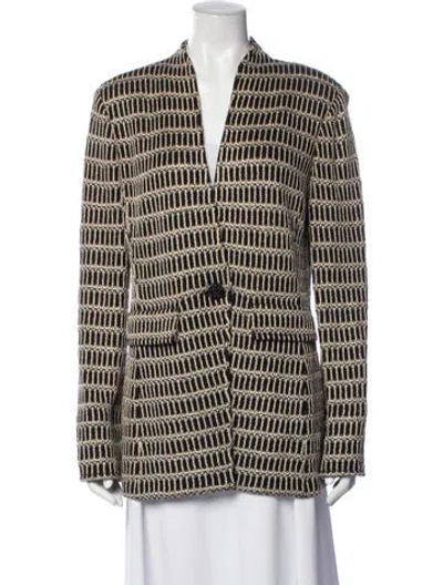 Pre-owned St John Patterned Blazer In Neutrals