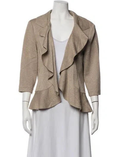 Pre-owned St John Patterned Blazer In Neutrals