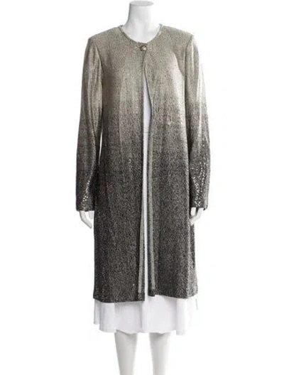 Pre-owned St John Patterned Coat In Gold