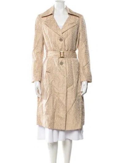 Pre-owned St John Patterned Coat In Neutral