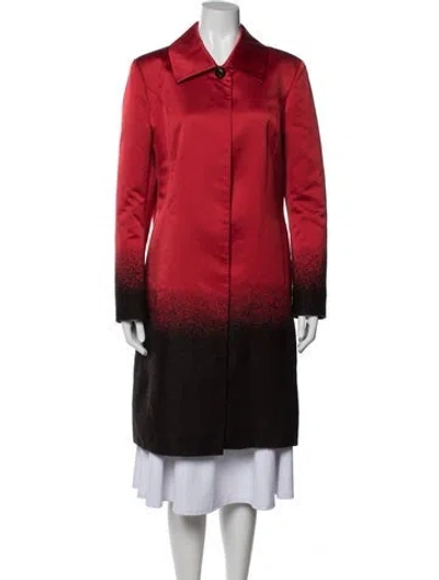 Pre-owned St John Patterned Coat In Red