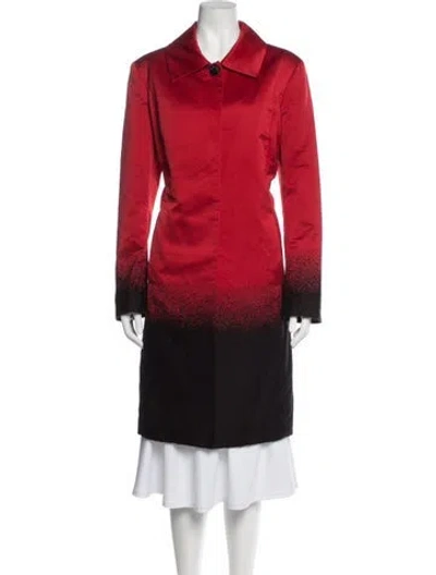 Pre-owned St John Patterned Coat In Red