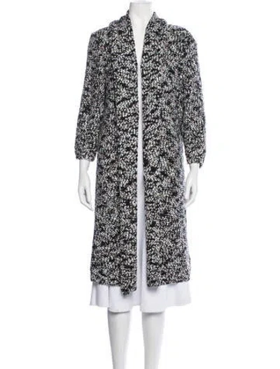 Pre-owned St John Patterned Coat In White