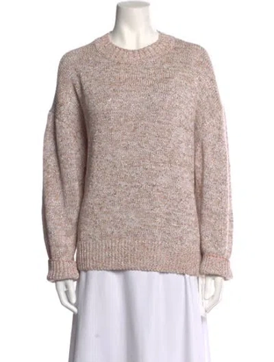 Pre-owned St John Patterned Crew Neck Sweater In Neutrals