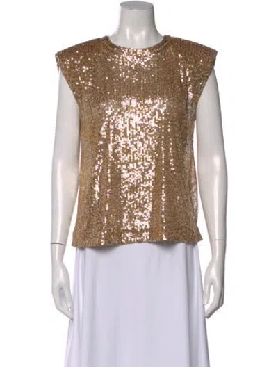 Pre-owned St John Patterned Crew Neck Top W/ Tags In Neutral
