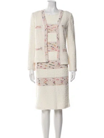 Pre-owned St John Patterned Dress Set In Neutral