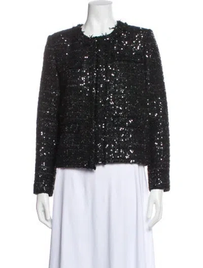 Pre-owned St John Patterned Evening Jacket In Black