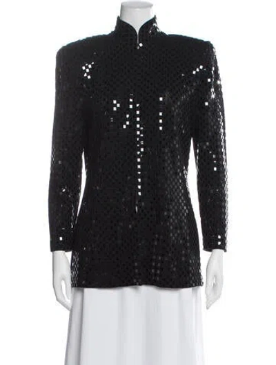 Pre-owned St John Patterned Evening Jacket In Black