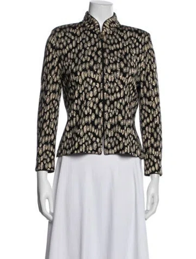 Pre-owned St John Patterned Evening Jacket In Black